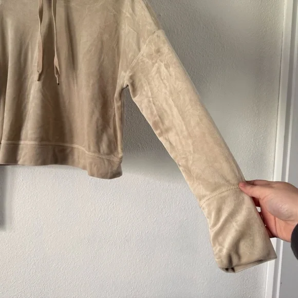 Aerie OFFLINE Velour Oversized Hoodie Lounge Cozy Soft Girl Medium - Picture 5 of 14